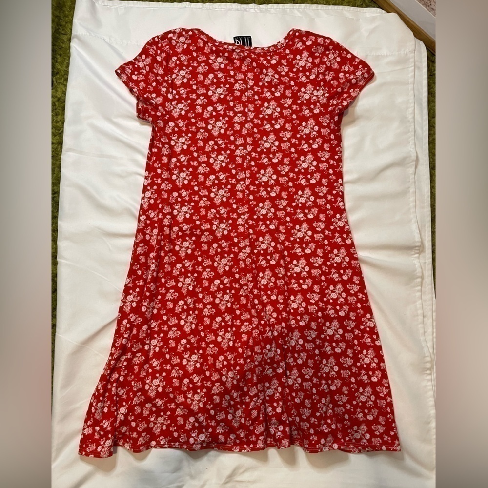 🐶🐶Girls TMG size medium red floral dress🐶🐶 - Picture 5 of 5
